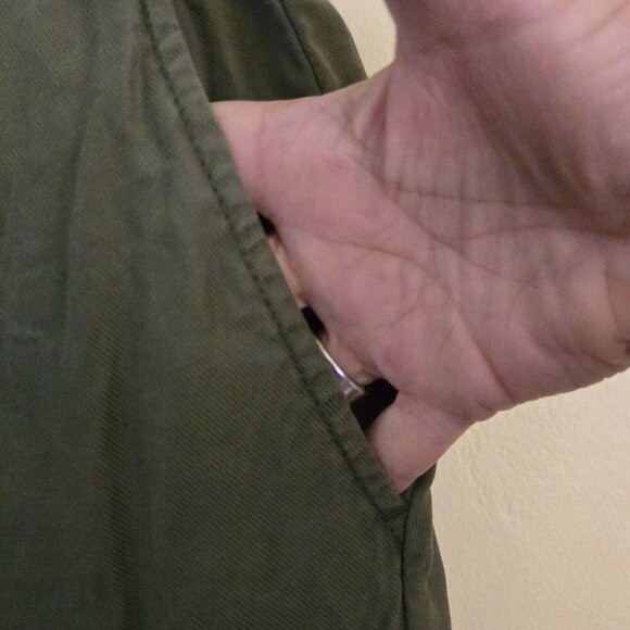 Sanctuary Sophia Tencel Cotton Cargo Pants Pine Green Elastic Waist Size S - Picture 6 of 9